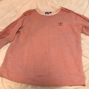 Adidas salmon pink sweatshirt